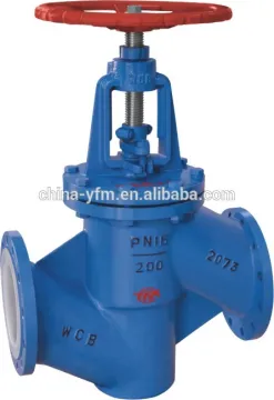 PFA Lined Globe Valve Type For Corrosive Medium