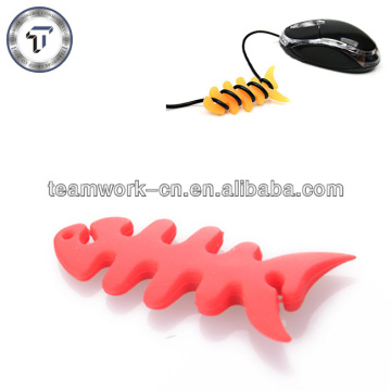 Promotional gifts fish bone earphone cord cable winder