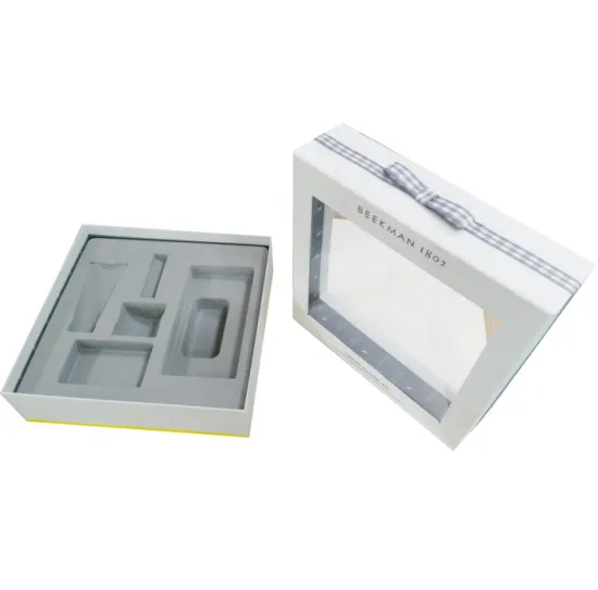 Luxury lid base skin care window box packaging