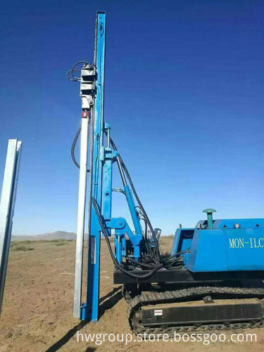 Solar Crawler Hydraulic Pile Driver Machine