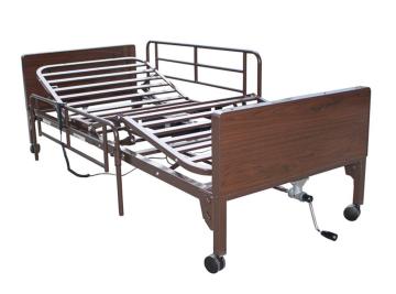 Semi-electric hospital bed for easy to turn