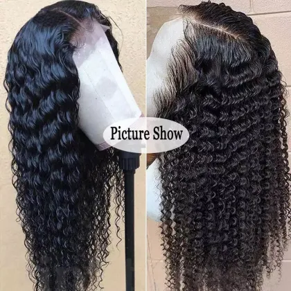 Premium Peruvian Hair Wig: Deep Wave Full Lace Front Wig