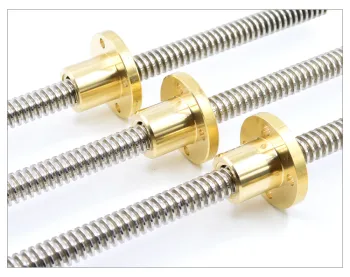 Customized Stainless Steel Screw Rods and Copper Nuts: Sizes T10 to T28 in 304 Grade Trapezoidal Thread