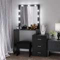 Large Mirror Makeup Vanity with 9 Lights Bulbs