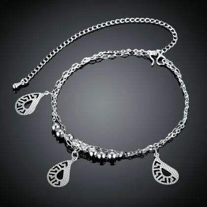 Jenia Cheap New Chain Anklet Fancy Silver Anklet Designs With Ball