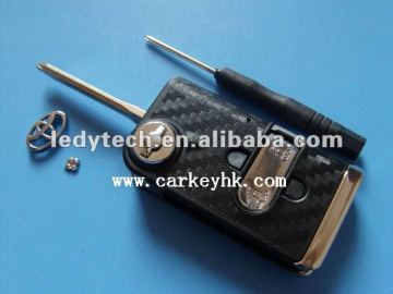 New style toyota flip modified remote key shell Toy43 blade spinning black silk ribbon