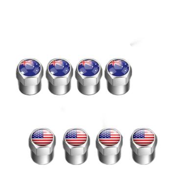 Car supplies national flag mini tire valve cap