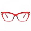 Gafas de bloqueo de luz roja transparente de mujeres de mujer