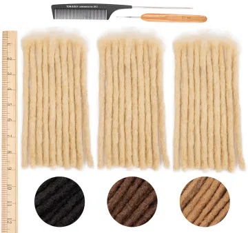 Wholesale 100% Real Human Hair Dreadlock Extensions vendors,Full Head Handmade 0.8cm-1.2cm Thickness Human Dreadlocks Extensions