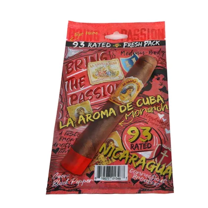 Custom 5 Cigars Plastic Zip Lock Cigar Bags
