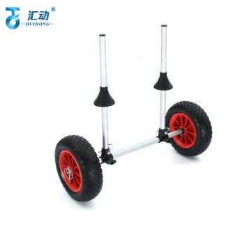 Portable Folding Aluminum Universal Kayak Trolley with Inline Marine Boat Trailer and PU Wheels