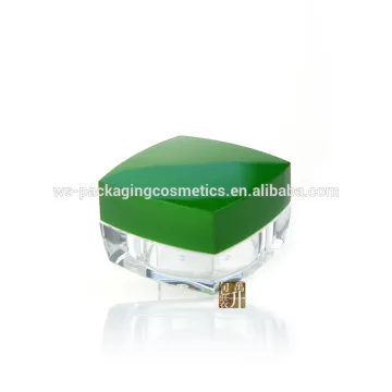 Classical Acrylic Skin Care 15 ml Square Jar Cosmetic