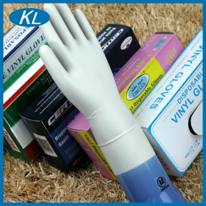 colored dishwashing pvc/vinyl powder free gloves