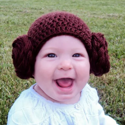 Newborn Princess Hat Crochet Princess Leia Hat