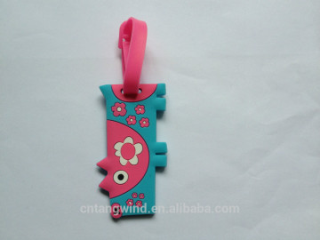 custom soft pvc business card size luggage tag