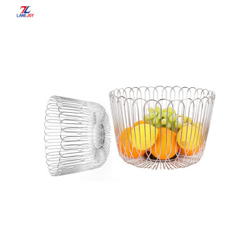 Wire Fruit Storage Basket Kitchen with Bread Vegetables