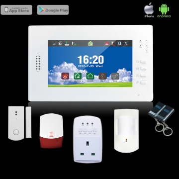 Germany Czech new gsm home 868mhz alarm system with Touch Screen and true color display