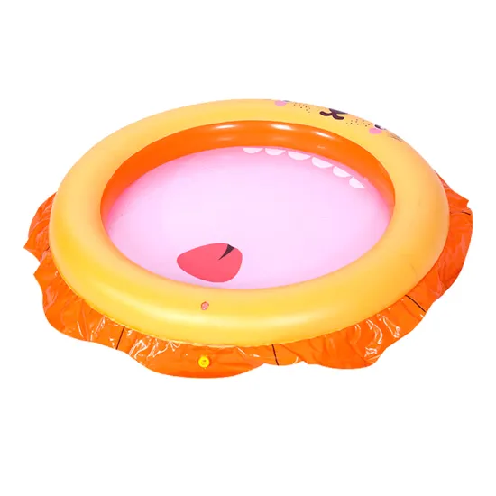 Lion Inflatable Kiddie Swimming Pool Sprinkle Play Mat