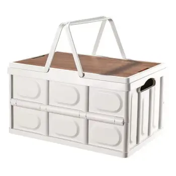 Portable Folding Storage Box for Camping, Picnics, and Car Trunk Organization
