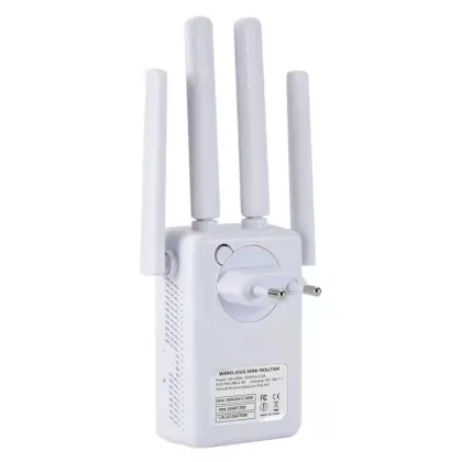 WR09 Network Repeater with Four Antennas: Enhancing Your 300M WiFi Signal with Router Extender Technology