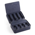 Box organizzatore con cerniera in pelle con 8 slot