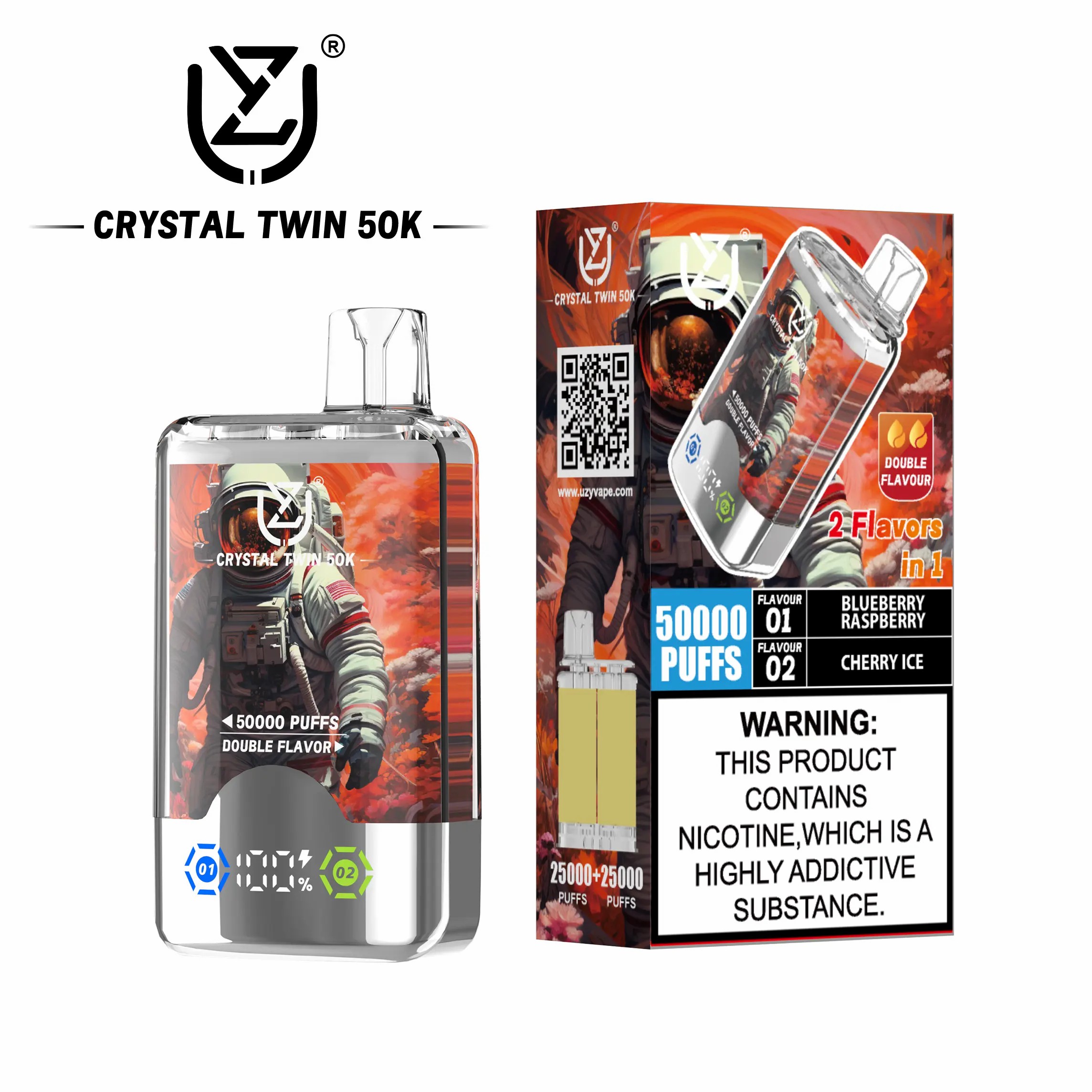 UZY crystal 50k puff vape grosir