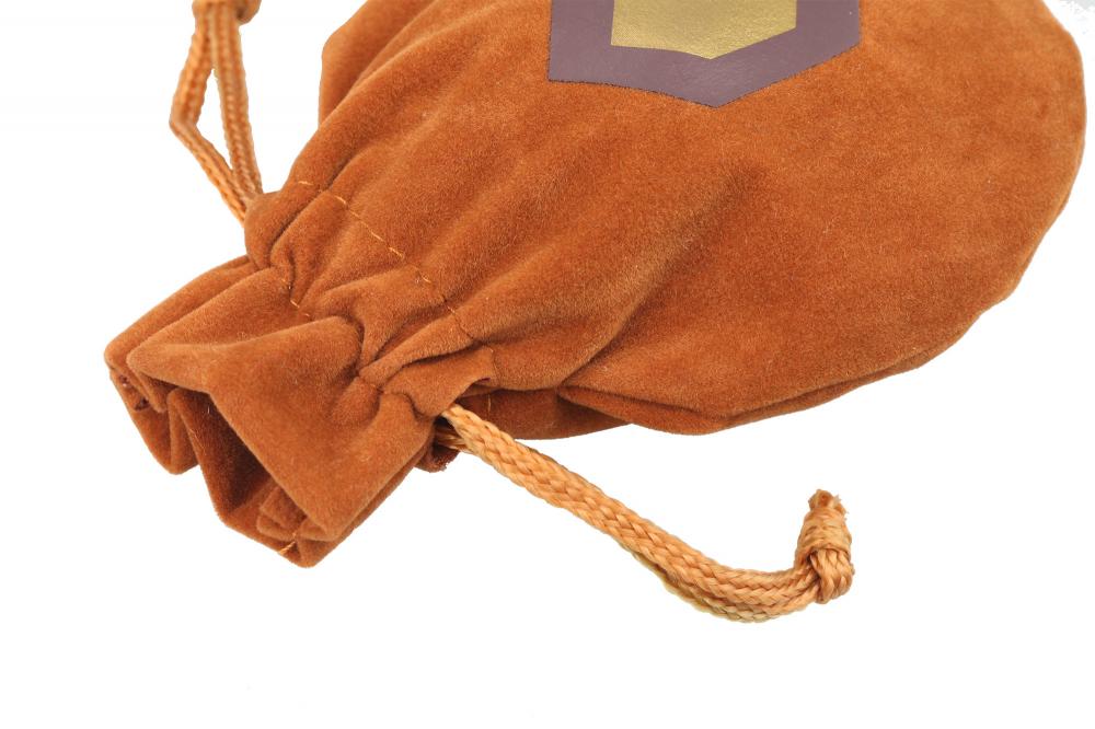 Bolsas redondas de terciopelo marrón para proveedor de joyas