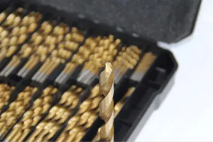 230pcs tin-coated drill bit set