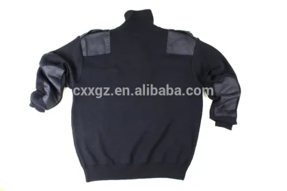 Military sweater, Navy blue wool sweater
