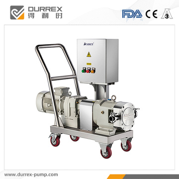 Food filling transfer rotary lobe pump