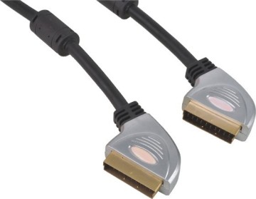factory direct sell high quality over molded 21P male to male scart cable, 21pin scart cable to hdmi