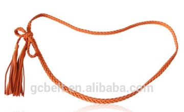 woman and lady Cheap cloth Fashion microfiber and PU braided belt