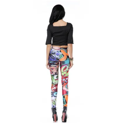 New printting lady trousers women girle sexy legging 3D printing japanese legging pantyhose