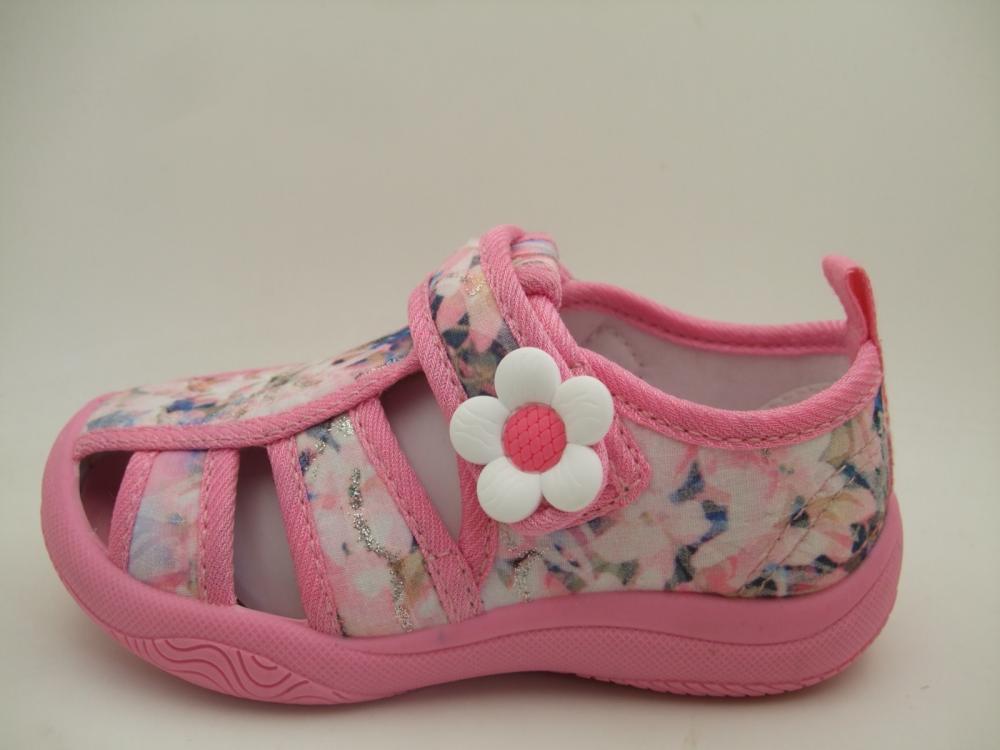 chaussure de canvas de fleur fille enfant