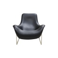 Moderne Stil Möbel Sessel Lounge Stuhl Essstuhl Glasfaser mit Edelstahl Basis Akzent Wohnzimmer Freizeit Freizeit