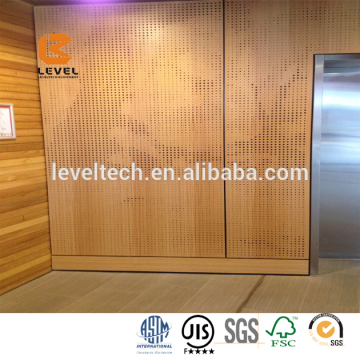 Abnormity Irregular Perforated Wooden Timber Acoustic Panels Wood Fiber Acoustic Board