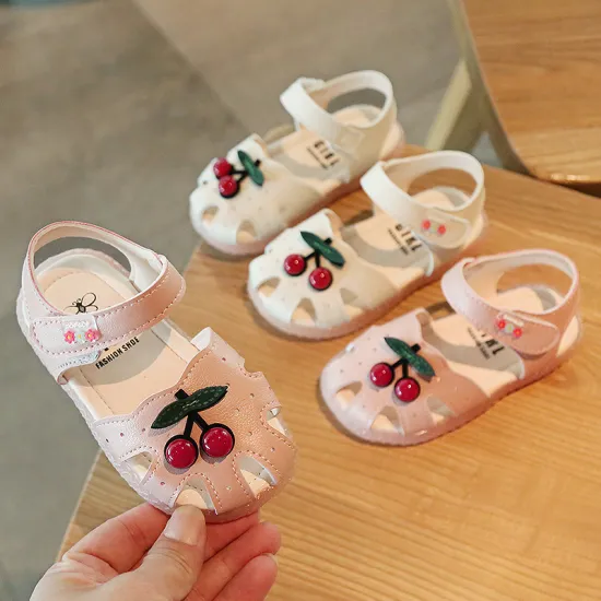 Cute Little Cherry Soft Bottom Baby Sandals for Toddlers
