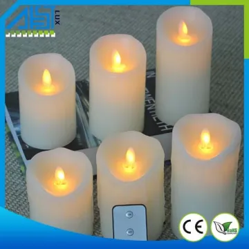 2015 Wax LED Candle Pillar Wax LED Candle Wholesale