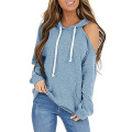 Women's Cold Shoulder Hooded Sweatshirt