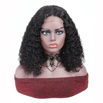 Bob Wig Lace Front Raw Brazilian Human Hair Wigs For Black Women Yeswigs Swiss Lace Frontal Kinky Curly Human Hair Bob Lace Wig