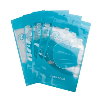 Heat seal environmental material plastic face mask packaging