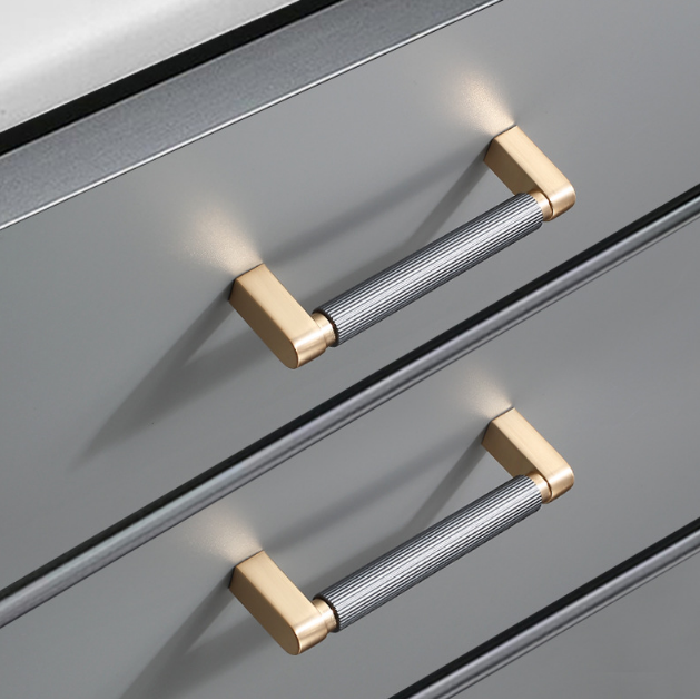 Mid century knurled drawer handle
