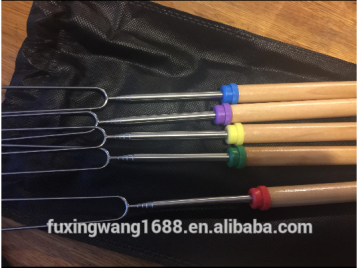 Marshmallow Roasting Sticks, 32 Inch Extendable Forks For Perfect Smores & Hot Dogs At The Campfire