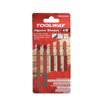 Toolway HBT-101BR 5-Piece Jig Saw Blade Set: Straight Cuts on Wood and Plastic