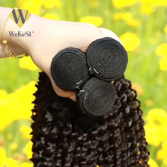 WKS Human Weave Bundles  Virgin Kinky Curly Hair Extension Cuticle  Virgin Remy Afro Kinky Curly