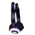 Fones de ouvido de LED Panda brilhantes coloridos OEM