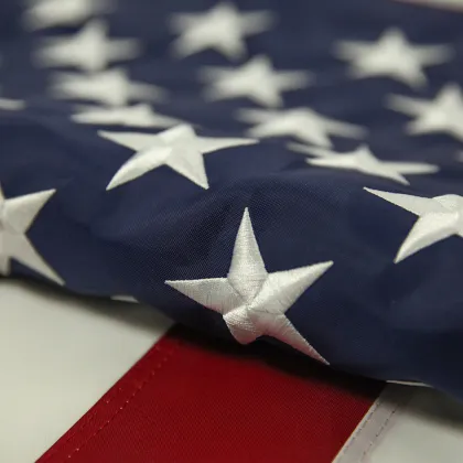 Custom High Quality 3x5ft Nylon Polyester American Flag with Embroidered Stars and Stripes