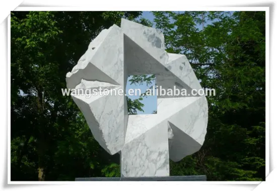 Unique modern carved christmas decoration garden triangle abstract stone sculpture