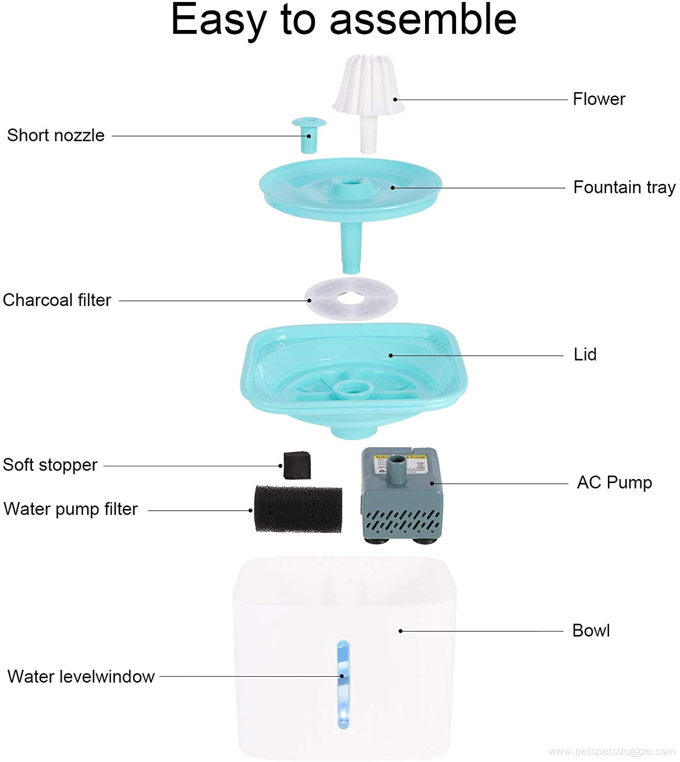 Pet Cat Water Fountain With Filters