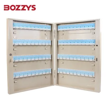 Steel Wall-Mounted Key Cabinet with 60-Key Positions for Industrial LOTO Safety Lockout